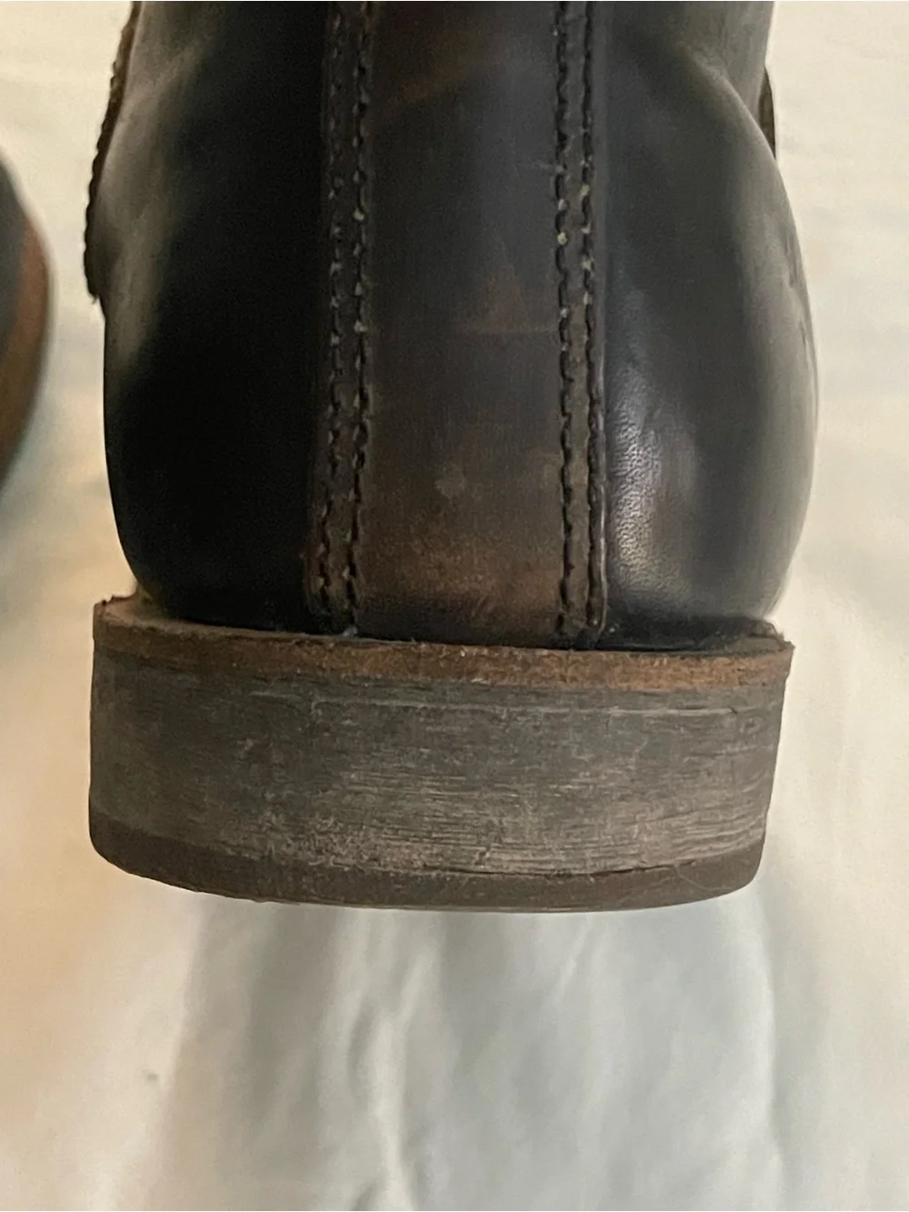 Caterpillar Black Leather Chukka Boots with Brown Strap
